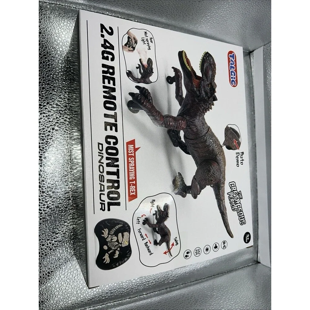 Talgic 2.4G Remote Control Dinosaur Mist Spraying T-Rex Roar